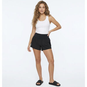 Halara Athletic Shorts Size Small Black High Waist 2-in-1 Lined Mesh Side Panel